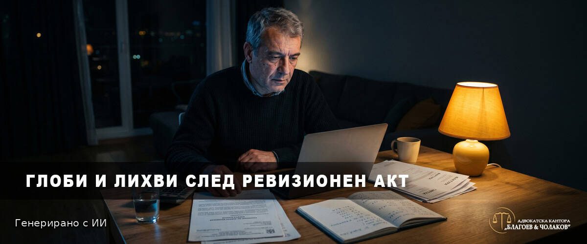 Предприемач преглежда санкции и принудително изпълнение по ДОПК след ревизионен акт от НАП